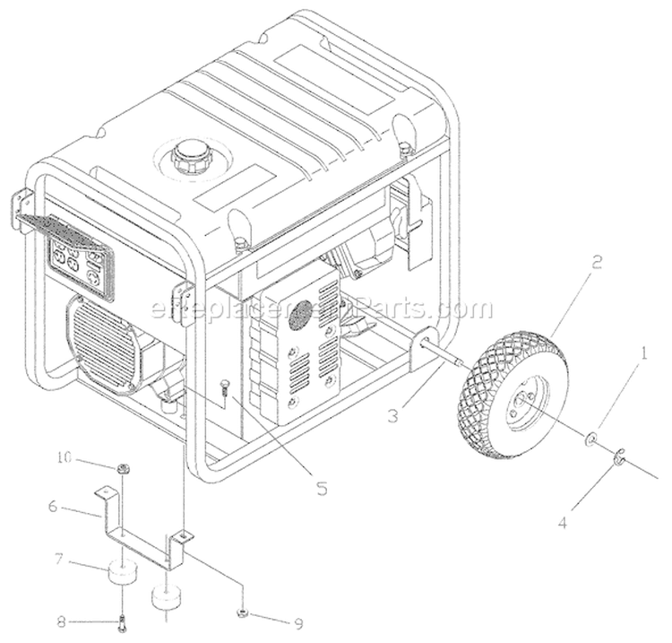 Page C Diagram and Parts List for 1668-0  Briggs and Stratton Generator